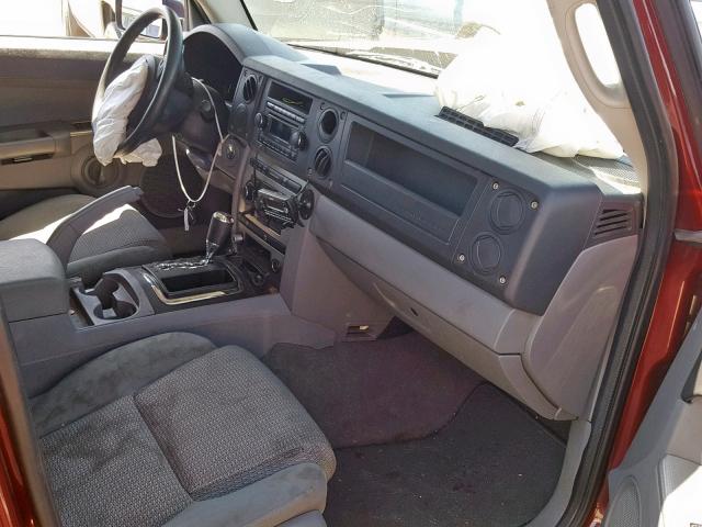 1J8HG48K57C588572 - 2007 JEEP COMMANDER RED photo 5