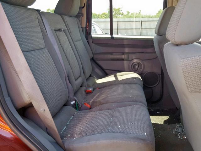 1J8HG48K57C588572 - 2007 JEEP COMMANDER RED photo 6