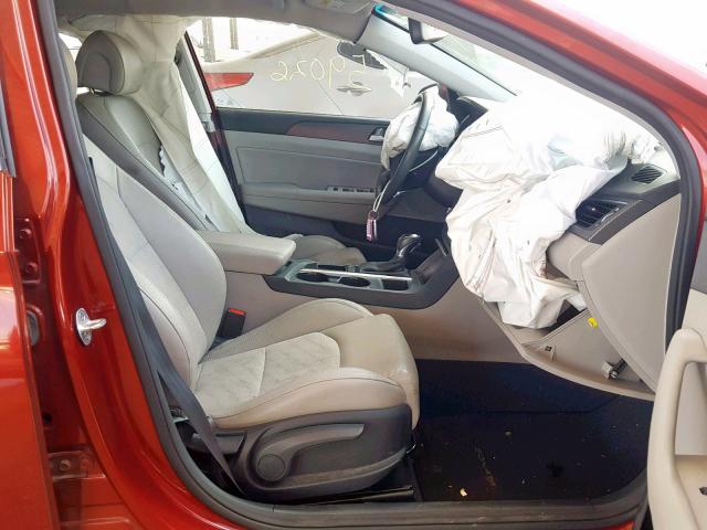 5NPE34AF2FH106632 - 2015 HYUNDAI SONATA SPO RED photo 5