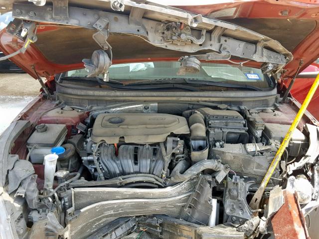 5NPE34AF2FH106632 - 2015 HYUNDAI SONATA SPO RED photo 7