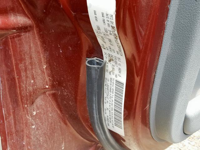 1J8HH48K57C534167 - 2007 JEEP COMMANDER RED photo 10