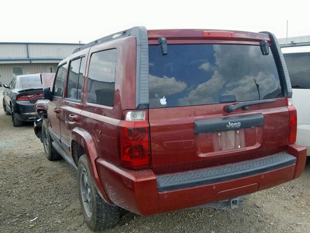 1J8HH48K57C534167 - 2007 JEEP COMMANDER RED photo 3