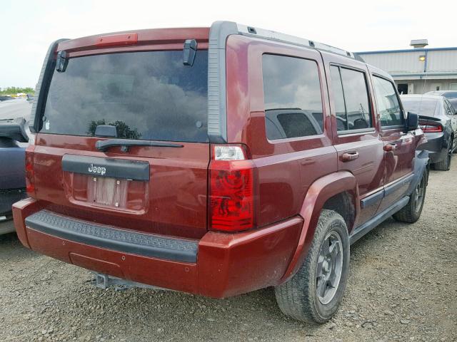 1J8HH48K57C534167 - 2007 JEEP COMMANDER RED photo 4