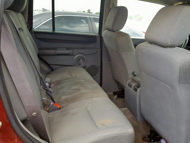 1J8HH48K57C534167 - 2007 JEEP COMMANDER RED photo 6