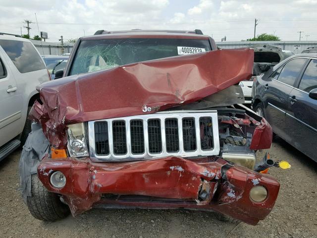 1J8HH48K57C534167 - 2007 JEEP COMMANDER RED photo 7