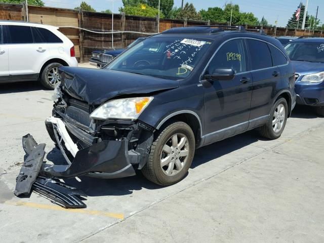 JHLRE48727C122758 - 2007 HONDA CR-V EXL BLACK photo 2