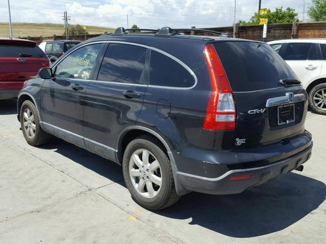 JHLRE48727C122758 - 2007 HONDA CR-V EXL BLACK photo 3