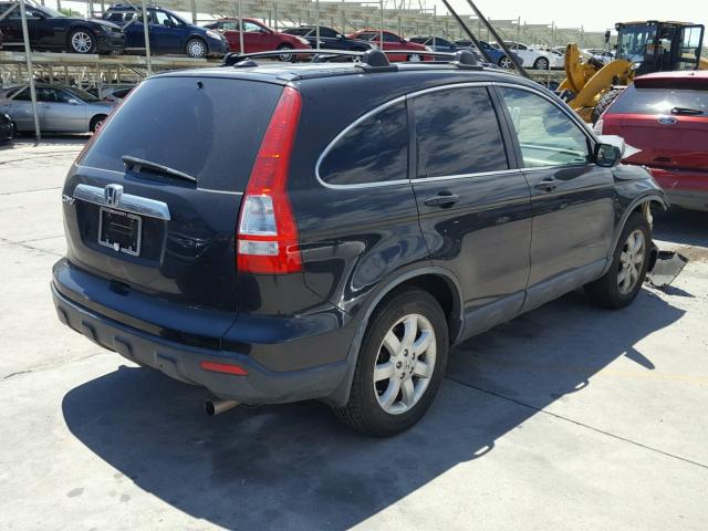 JHLRE48727C122758 - 2007 HONDA CR-V EXL BLACK photo 4