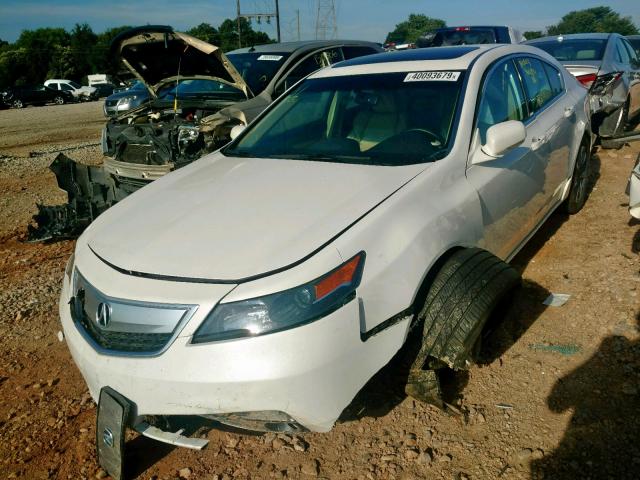 19UUA8F5XDA002873 - 2013 ACURA TL TECH WHITE photo 2