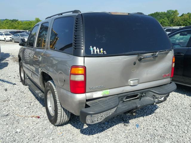 1GKEC13V63R182060 - 2003 GMC YUKON SILVER photo 3