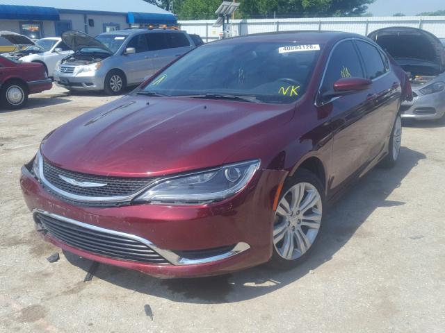 1C3CCCAB5FN565009 - 2015 CHRYSLER 200 LIMITE RED photo 2