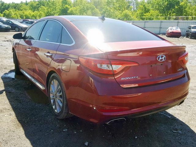 5NPE34AF5FH029805 - 2015 HYUNDAI SONATA SPO BURGUNDY photo 3