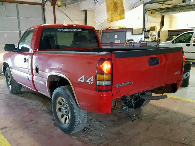 1GTEK14V57Z159954 - 2007 GMC NEW SIERRA RED photo 3