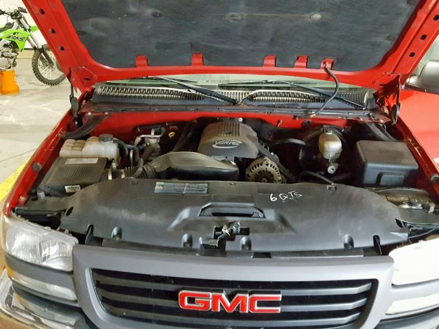 1GTEK14V57Z159954 - 2007 GMC NEW SIERRA RED photo 7