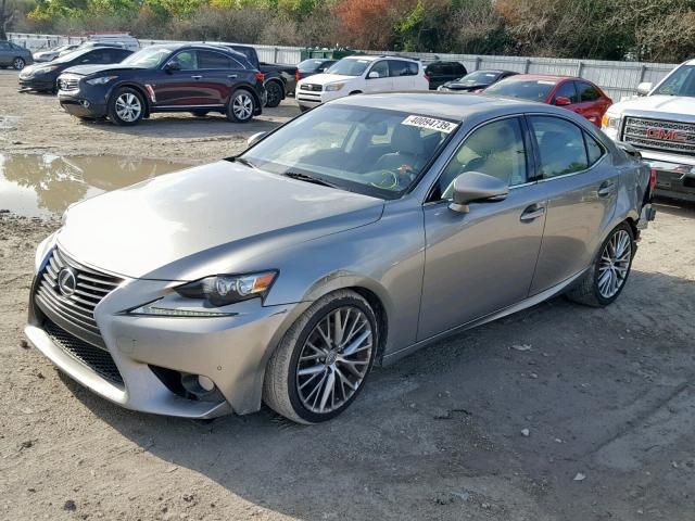 JTHBF1D24E5015604 - 2014 LEXUS IS 250 SILVER photo 2