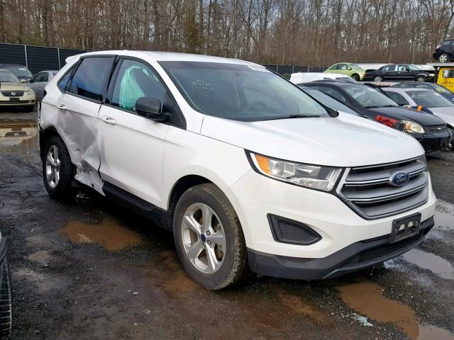 2FMTK3G81FBB97297 - 2015 FORD EDGE SE WHITE photo 1