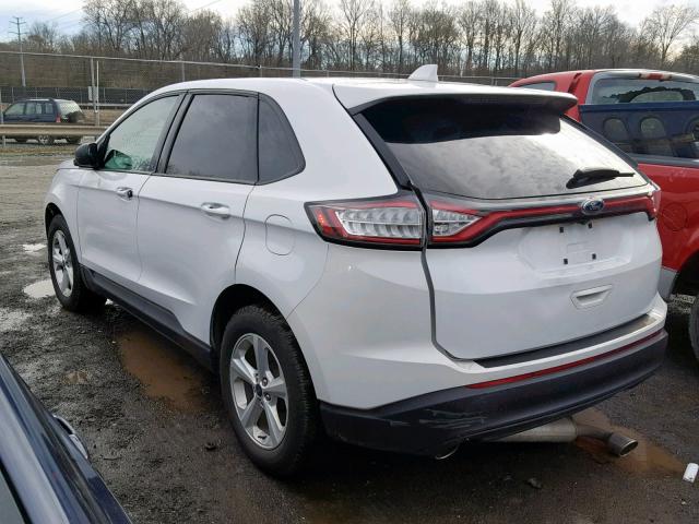 2FMTK3G81FBB97297 - 2015 FORD EDGE SE WHITE photo 3