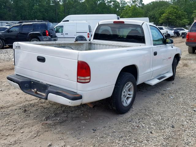 1B7FL26P1VS243619 - 1997 DODGE DAKOTA WHITE photo 4