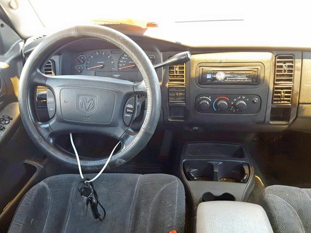 1D7HL48N54S717527 - 2004 DODGE DAKOTA QUA GRAY photo 9