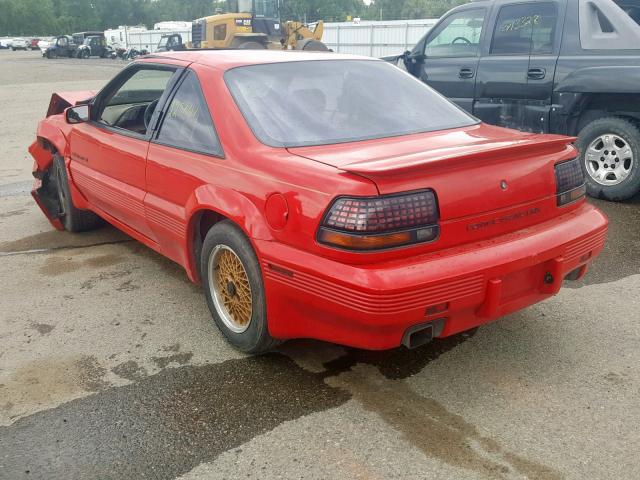 1G2WJ14T2NF312718 - 1992 PONTIAC GRAND PRIX RED photo 3