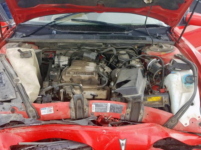 1G2WJ14T2NF312718 - 1992 PONTIAC GRAND PRIX RED photo 7