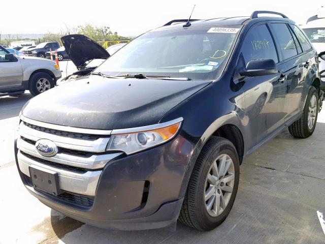 2FMDK3JC2DBA06923 - 2013 FORD EDGE SEL BLACK photo 2