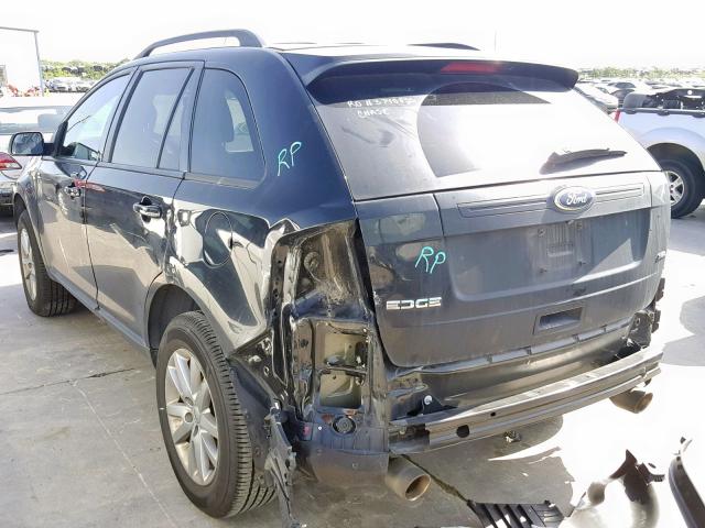 2FMDK3JC2DBA06923 - 2013 FORD EDGE SEL BLACK photo 3