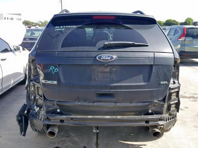 2FMDK3JC2DBA06923 - 2013 FORD EDGE SEL BLACK photo 9