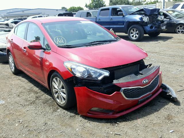 KNAFX4A87F5359811 - 2015 KIA FORTE EX RED photo 1