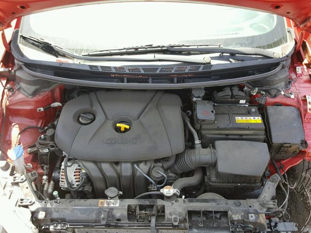 KNAFX4A87F5359811 - 2015 KIA FORTE EX RED photo 7