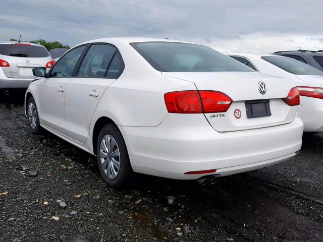 3VW2K7AJ9BM364644 - 2011 VOLKSWAGEN JETTA BASE WHITE photo 3