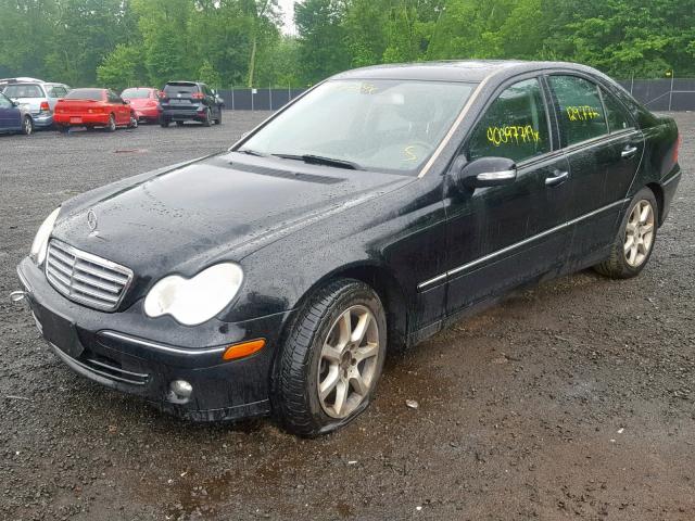 WDBRF92H67F874808 - 2007 MERCEDES-BENZ C 280 4MAT BLACK photo 2