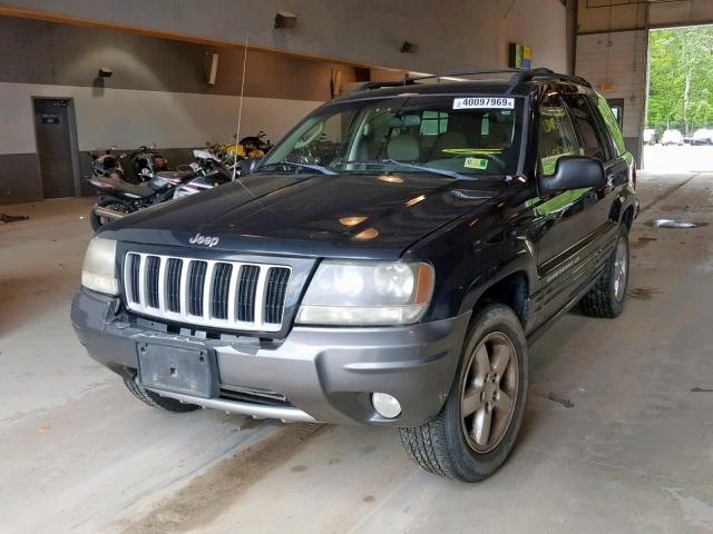 1J4GW48J04C289395 - 2004 JEEP GRAND CHER BLACK photo 2