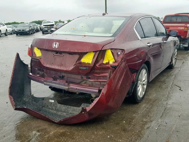 1HGCR2F87DA035616 - 2013 HONDA ACCORD EXL MAROON photo 4