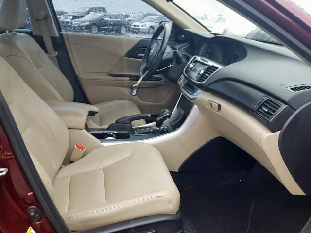 1HGCR2F87DA035616 - 2013 HONDA ACCORD EXL MAROON photo 5