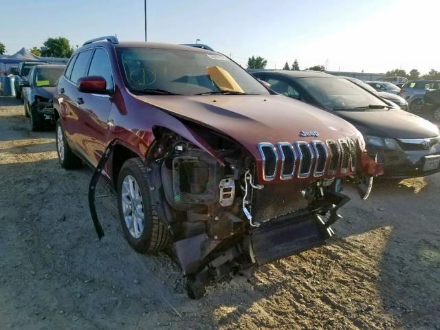 1C4PJMCS9EW278254 - 2014 JEEP CHEROKEE L MAROON photo 1