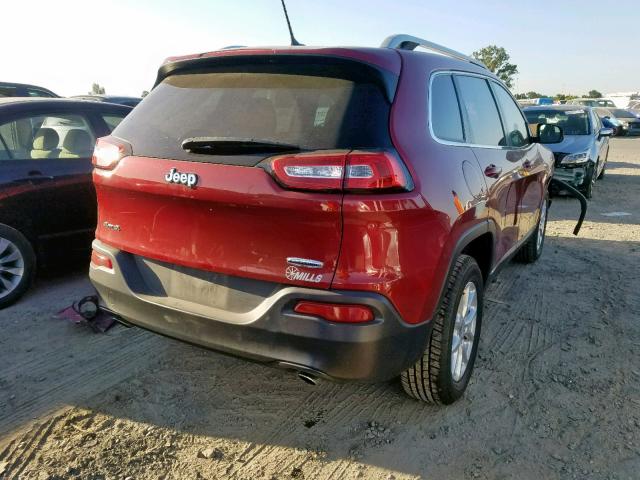 1C4PJMCS9EW278254 - 2014 JEEP CHEROKEE L MAROON photo 4