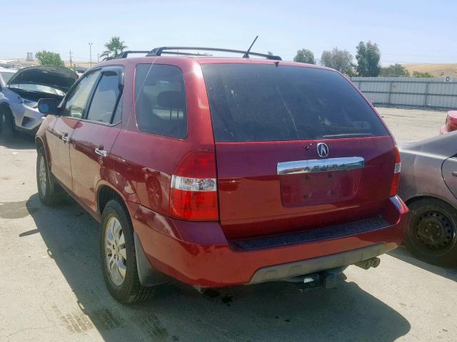 2HNYD18843H526780 - 2003 ACURA MDX TOURIN RED photo 3