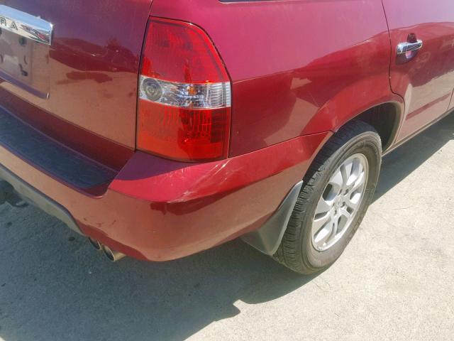 2HNYD18843H526780 - 2003 ACURA MDX TOURIN RED photo 9