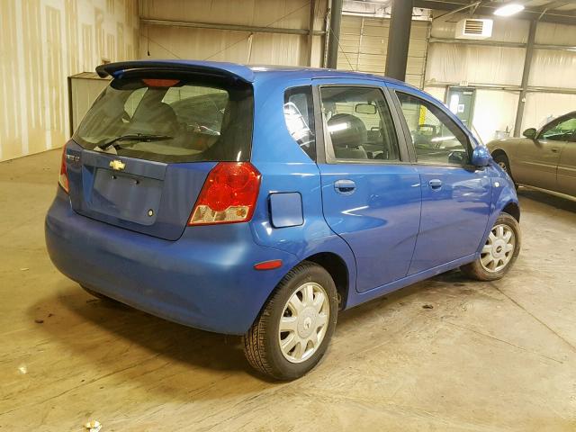 KL1TG62675B313773 - 2005 CHEVROLET AVEO LT BLUE photo 4