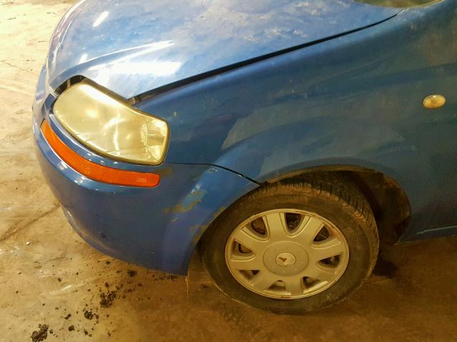 KL1TG62675B313773 - 2005 CHEVROLET AVEO LT BLUE photo 9