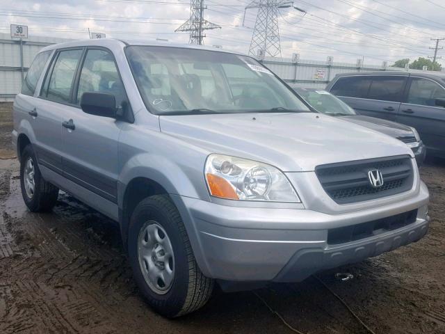 2HKYF18105H558803 - 2005 HONDA PILOT LX SILVER photo 1