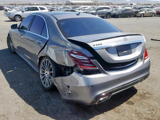 WDDUG8CB0FA155911 - 2015 MERCEDES-BENZ S 550 GRAY photo 3