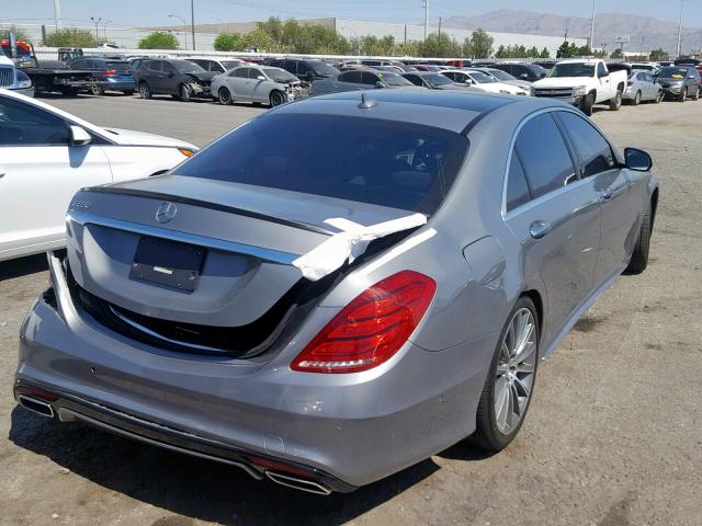 WDDUG8CB0FA155911 - 2015 MERCEDES-BENZ S 550 GRAY photo 4