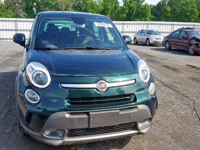 ZFBCFADH7EZ007308 - 2014 FIAT 500L TREKK GREEN photo 9