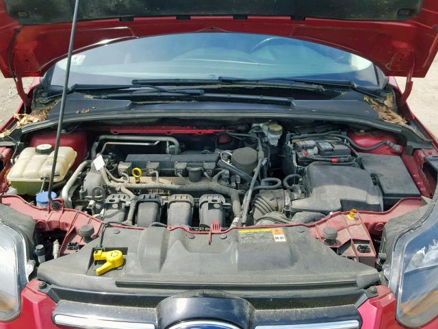 1FAHP3N24CL249856 - 2012 FORD FOCUS TITA RED photo 7