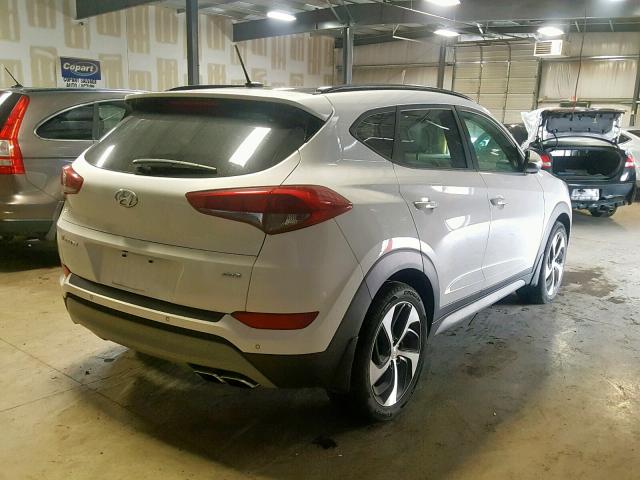 KM8J3CA2XHU570150 - 2017 HYUNDAI TUCSON LIM WHITE photo 4