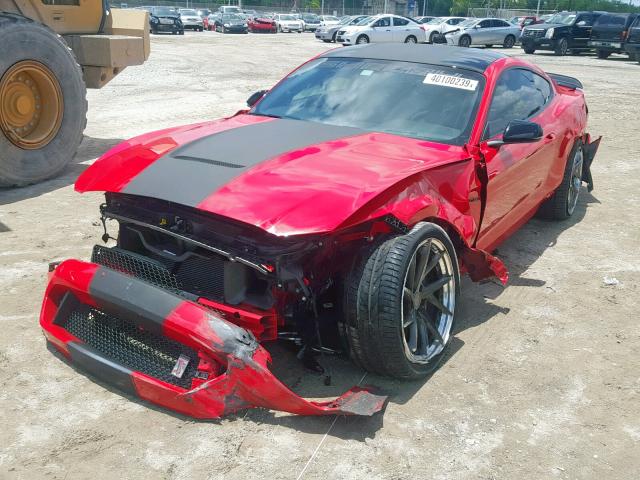 1FA6P8JZ8J5500080 - 2018 FORD MUSTANG SH RED photo 2