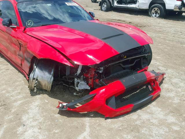 1FA6P8JZ8J5500080 - 2018 FORD MUSTANG SH RED photo 9