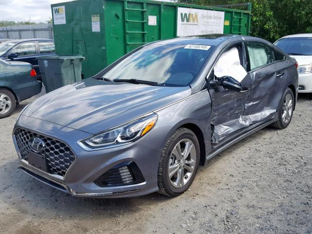 5NPE34AF2JH706804 - 2018 HYUNDAI SONATA SPO GRAY photo 2